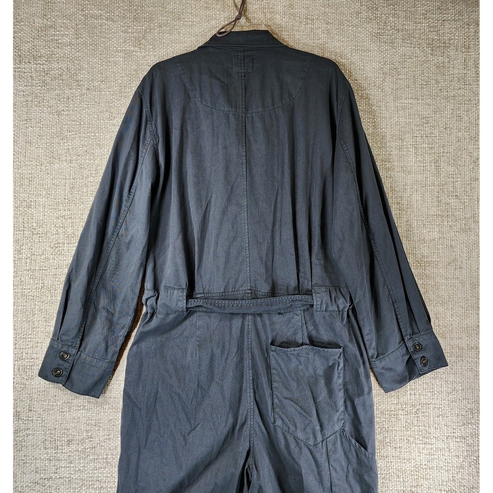 Anthropologie Unpublished Utility Jumpsuit Coveralls Womens M Blue Belted EUC - Picture 11 of 16